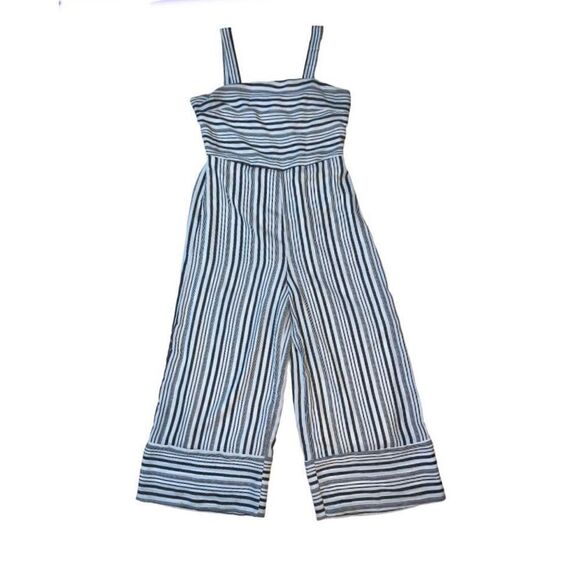 Japna Striped Cropped Romper - Picture 1 of 5